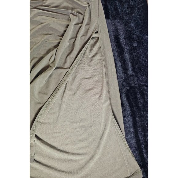 Macy's Backstage Plus Backless Halter Maxi Dress - Olive - SZ 1X - Picture 3 of 3